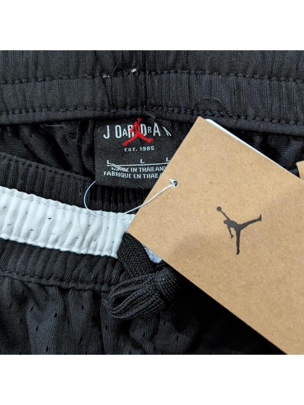 Nike Men's/Women's Jordan Sport Dri-Fit Diamond Shorts Black/White Size L - Picture 8 of 8